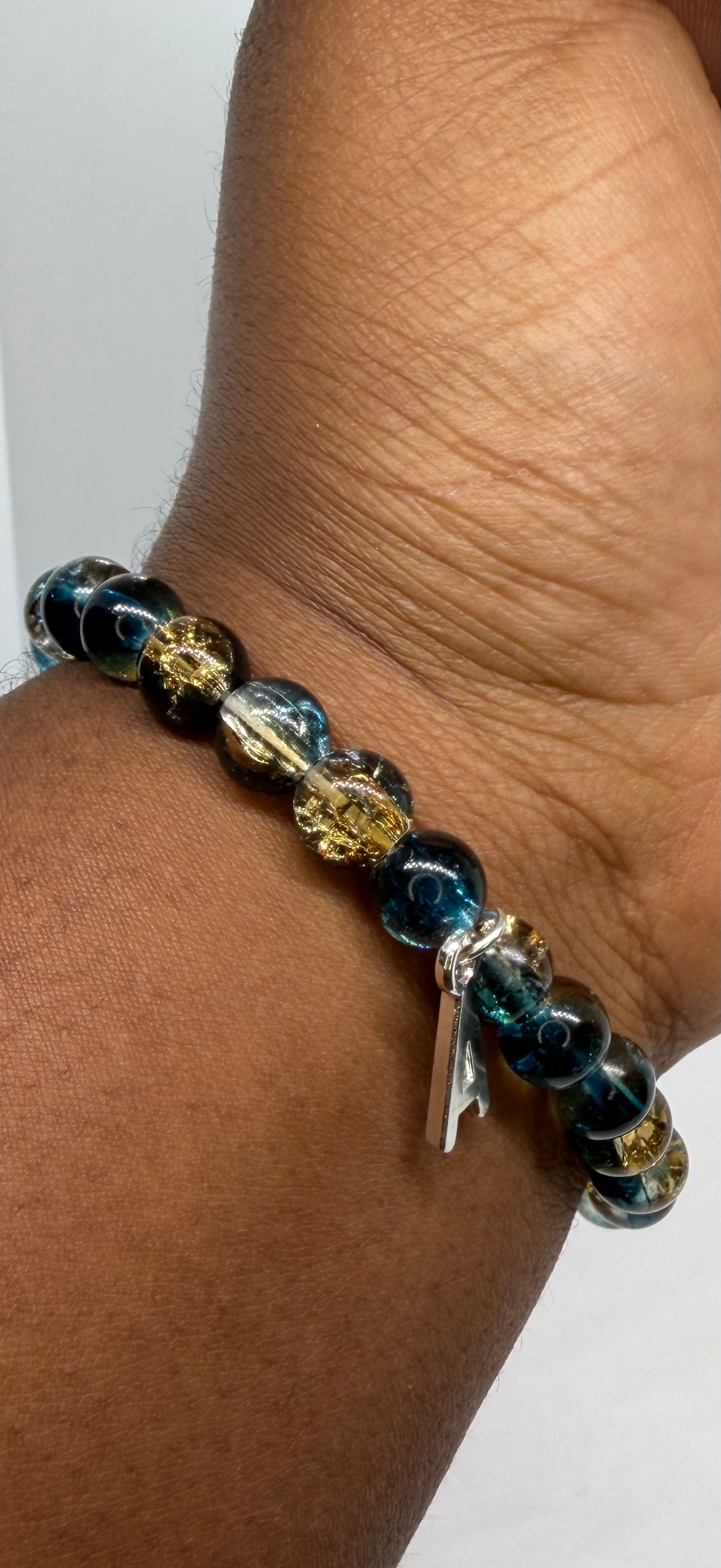 Azure Alchemy Initial Bracelet