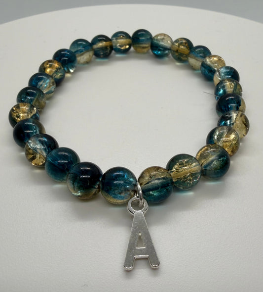 Azure Alchemy Initial Bracelet