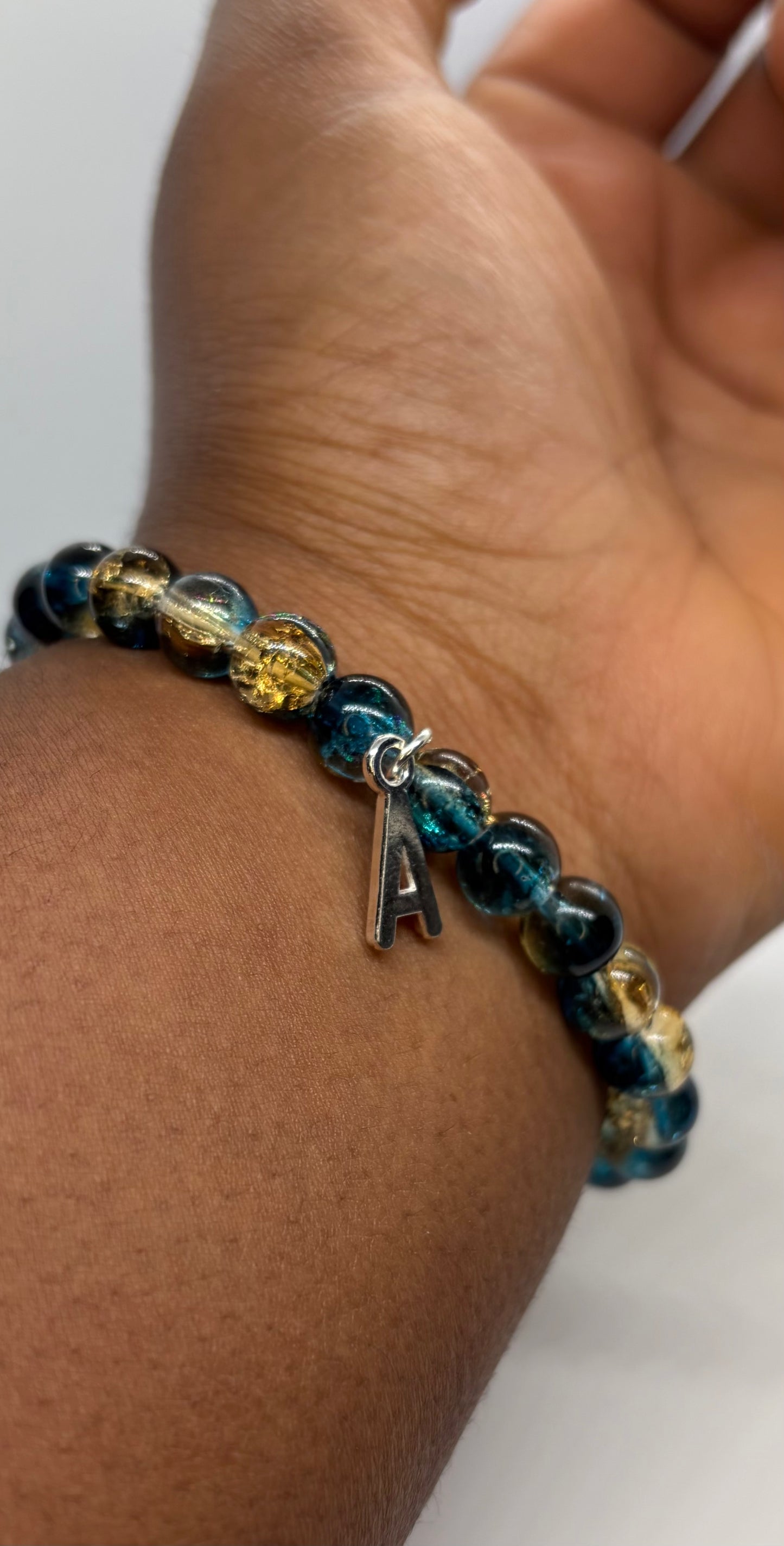 Azure Alchemy Initial Bracelet
